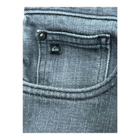 Quiksilver Jeans Mens 34x32 Gray Straight Fit Denim DP102L Classic Style Pants - Picture 4 of 9
